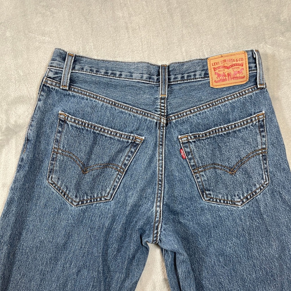 Levis 94 Baggy Jeans Womens 28 Medium Wash Blue Straight Leg A3510-0022 - Picture 5 of 6